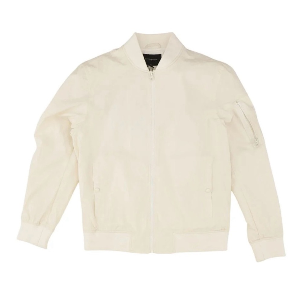 Banana Republic Men's Cream Bomber Jacket